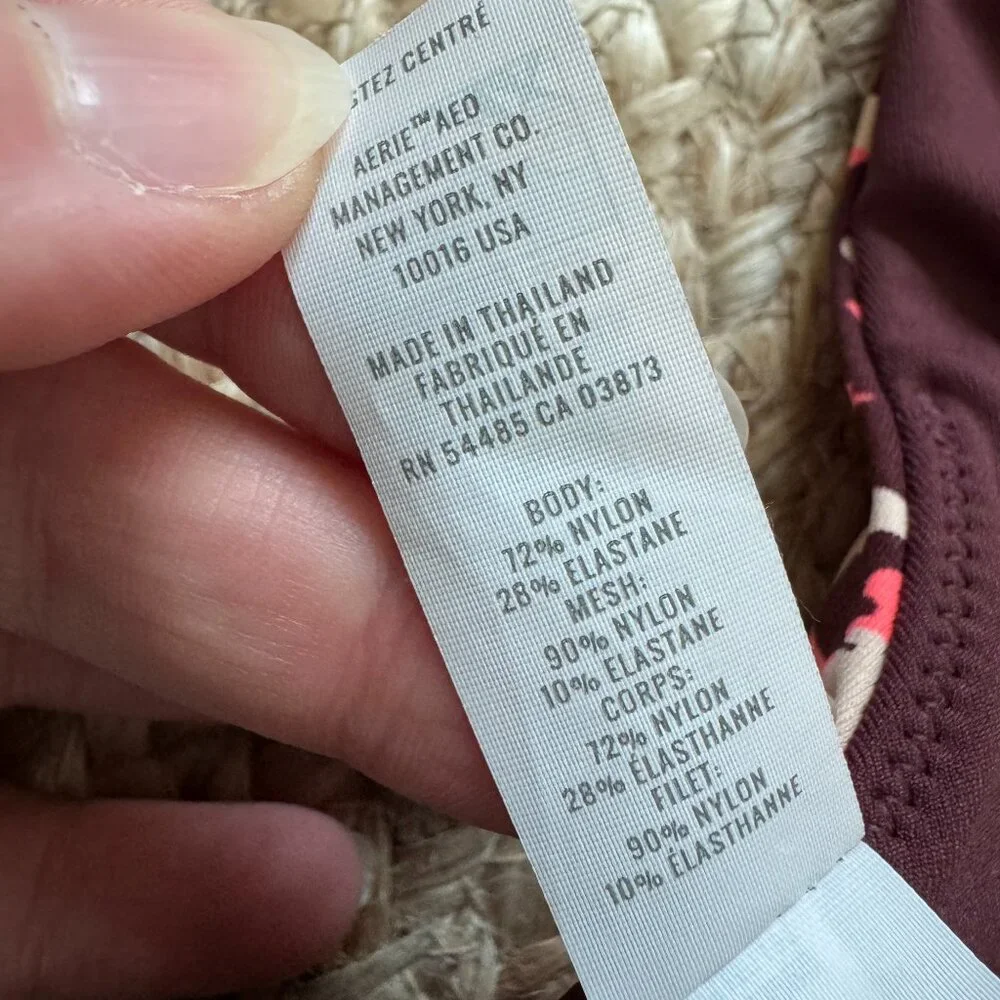 OFFLINE By Aerie Goals Plunge Sports Bra – Maplewood – Size M